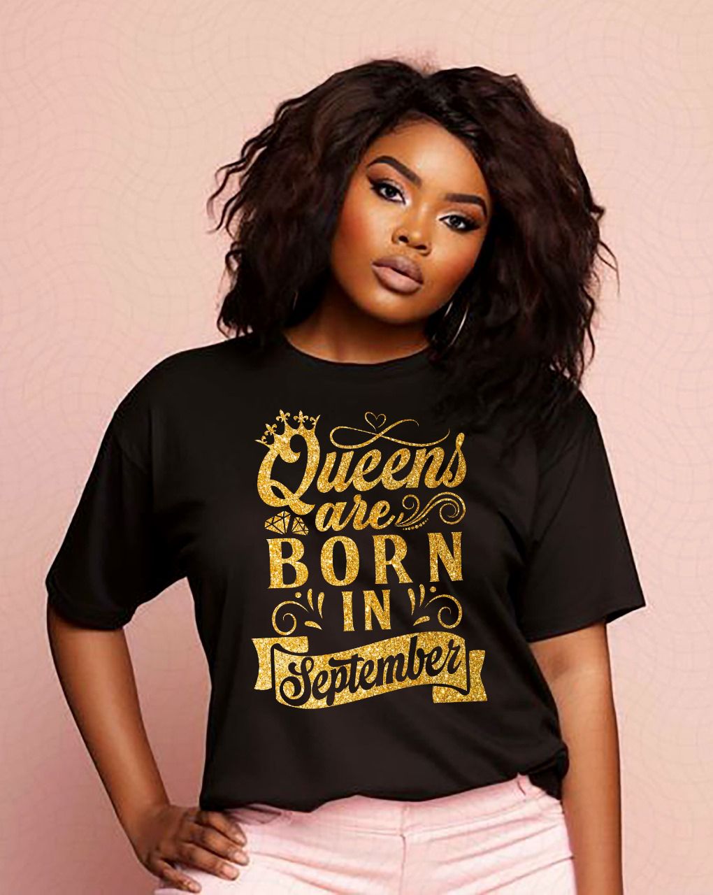 Queen Are Born In September T-shirt Design