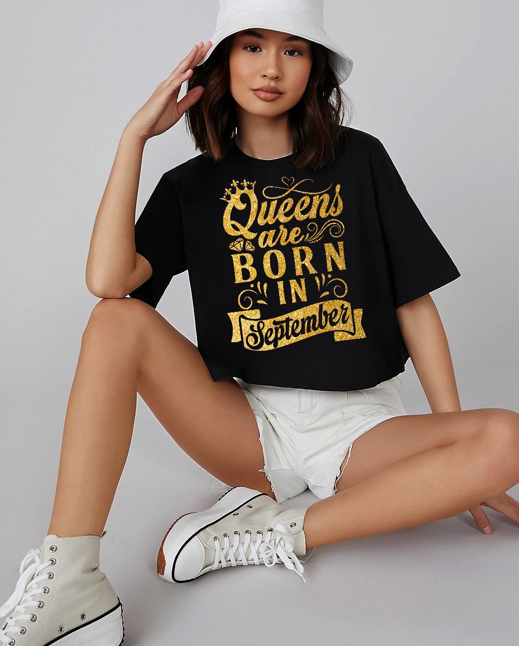 Queen Are Born In September T-shirt Design