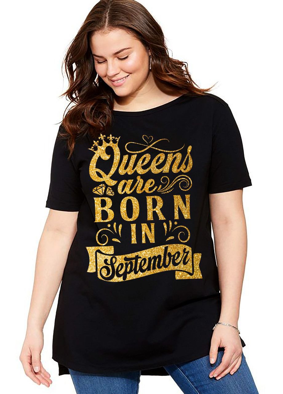 Queen Are Born In September T-shirt Design