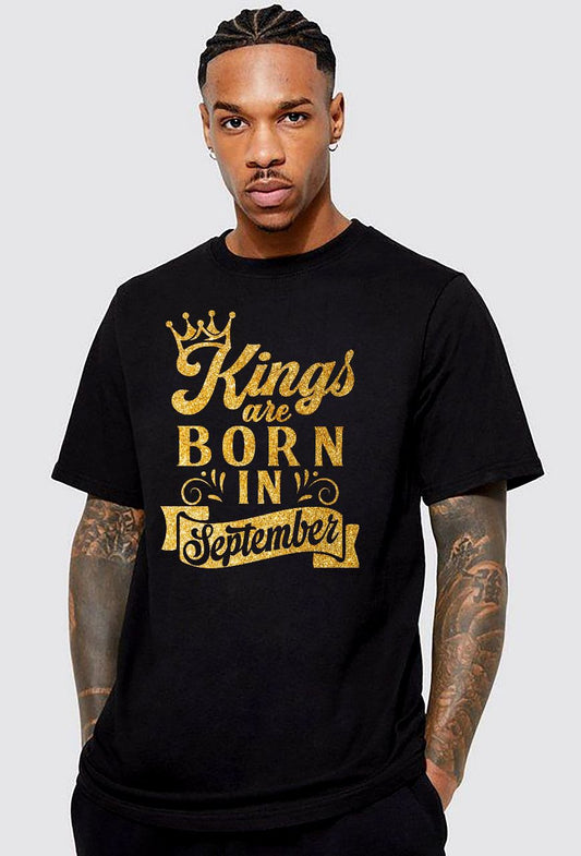 King Are Born In September T-shirt Design