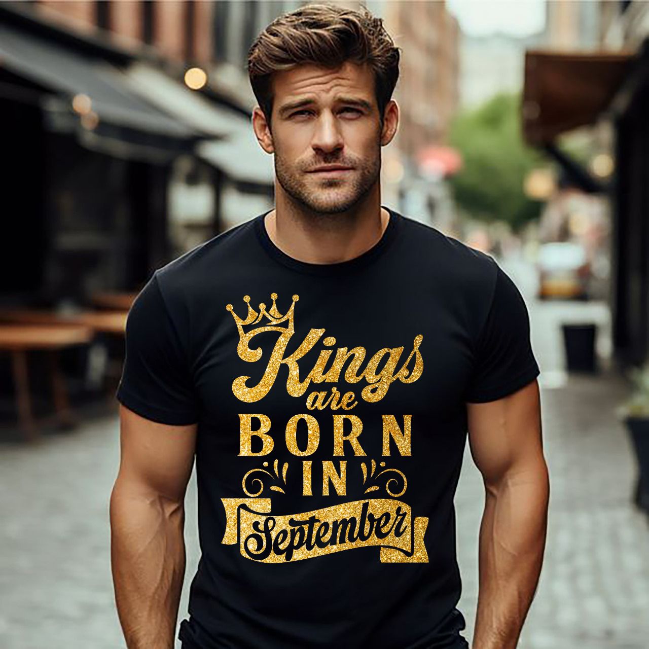 King Are Born In September T-shirt Design