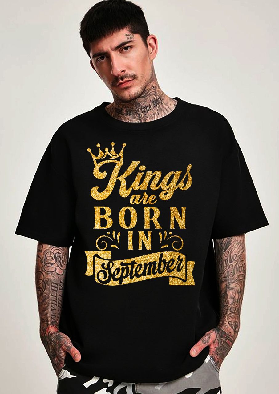 King Are Born In September T-shirt Design