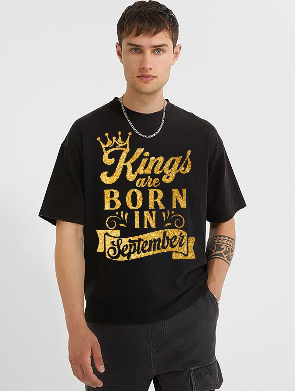 King Are Born In September T-shirt Design